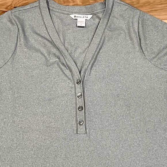 Athleta Uptempo Ribbed Henley Top Women’s 1XL - Picture 5 of 5